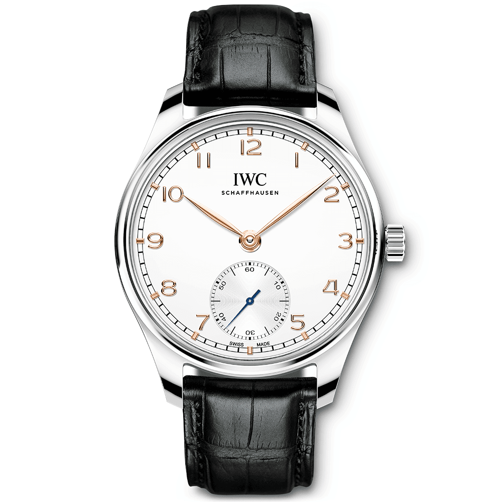 Portugieser 40mm Silver/Rose Dial Men’s Automatic Strap Watch