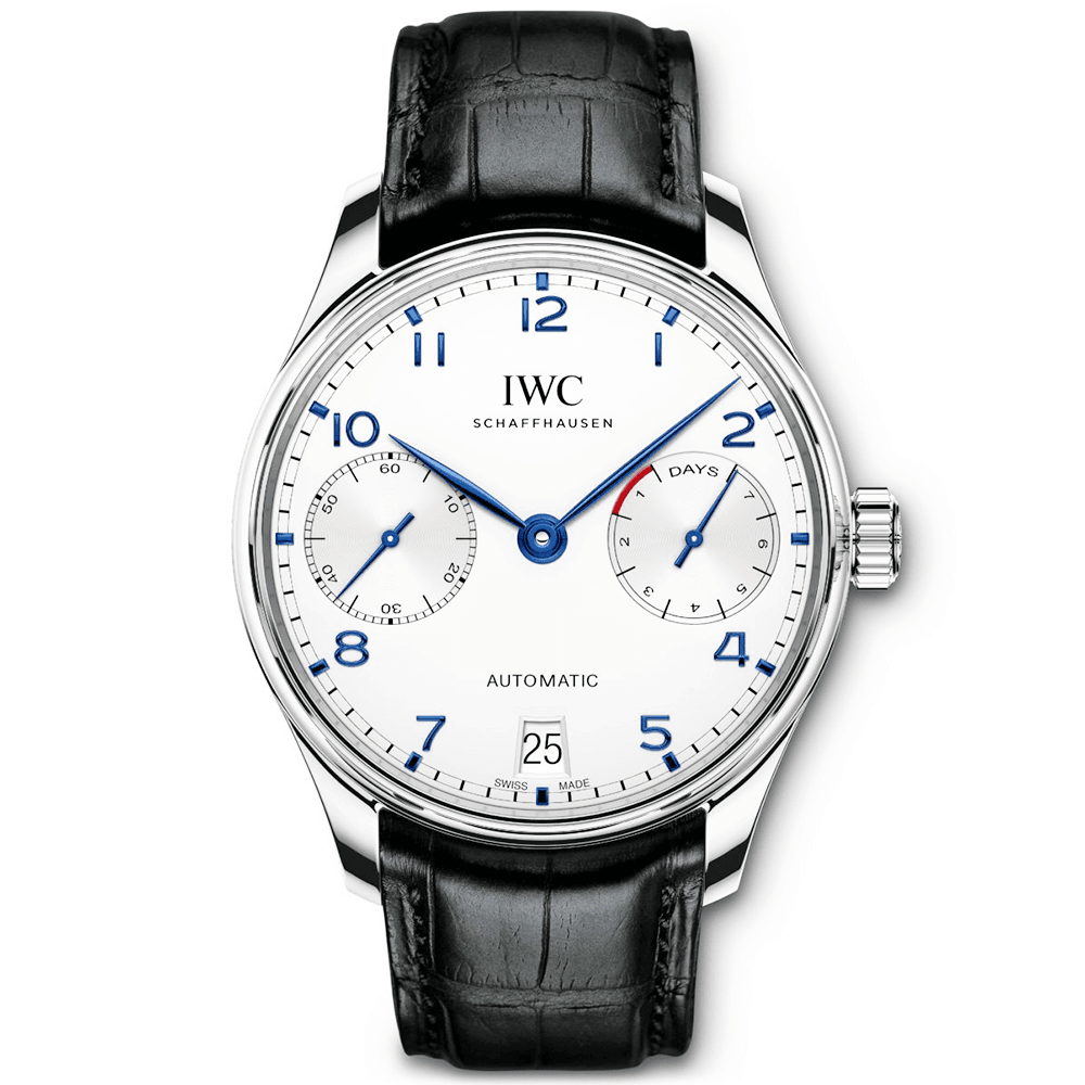 Portugieser 42mm Silver/Blue Dial Men’s Automatic Strap Watch