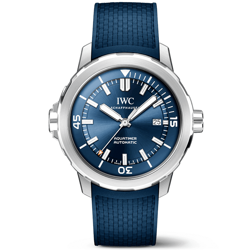 Aquatimer 42mm Blue Dial Men’s Automatic Rubber Strap Watch