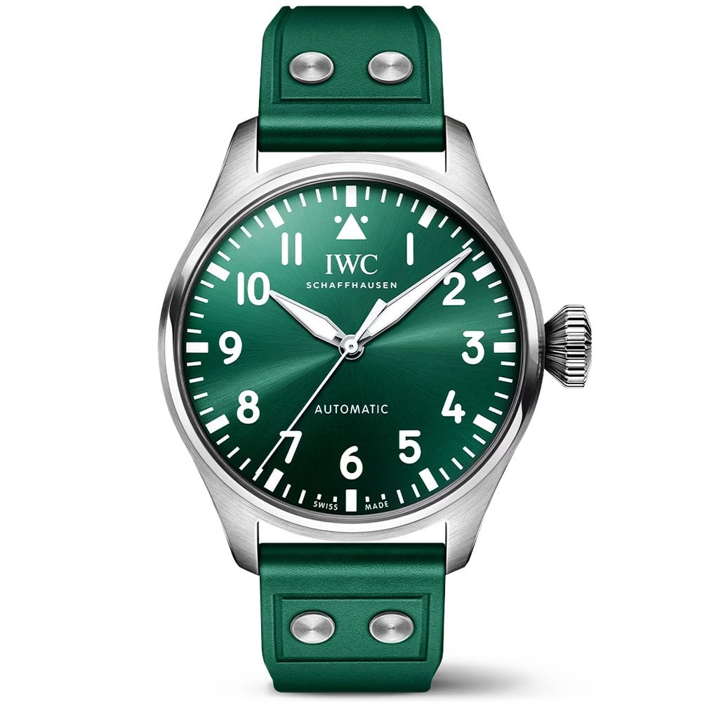 Big Pilot’s 43mm Green Dial Men’s Rubber Strap Watch