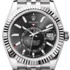 Rolex Sky Dweller Black Dial 18K White Gold Bezel Steel Jubilee Men’s Watch 3100034