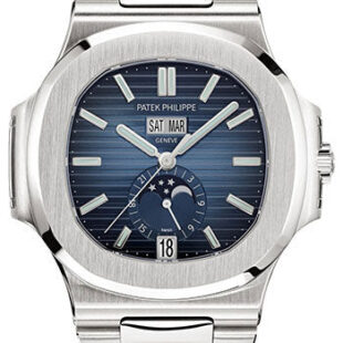 Patek Philippe Nautilus Annual Calendar Moon Phases – 40.5 mm – Steel – Blue Dial – 5726/1A-014