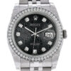 Datejust 36 Black Jubilee design set with Diamonds Dial 18k White Gold Diamond Bezel Jubilee Men’s Watch 116244