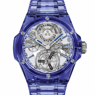 Hublot Big Bang Integrated Tourbillon Full Blue Sapphire, 43mm, Ref# 455.JL.0120.JL
