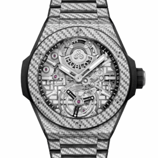 Hublot Big Bang Integrated Tourbillon Full Carbon, 43mm, Carbon Fiber and Texalium® Upper Layer, Ref# 455.YS.0170.YS