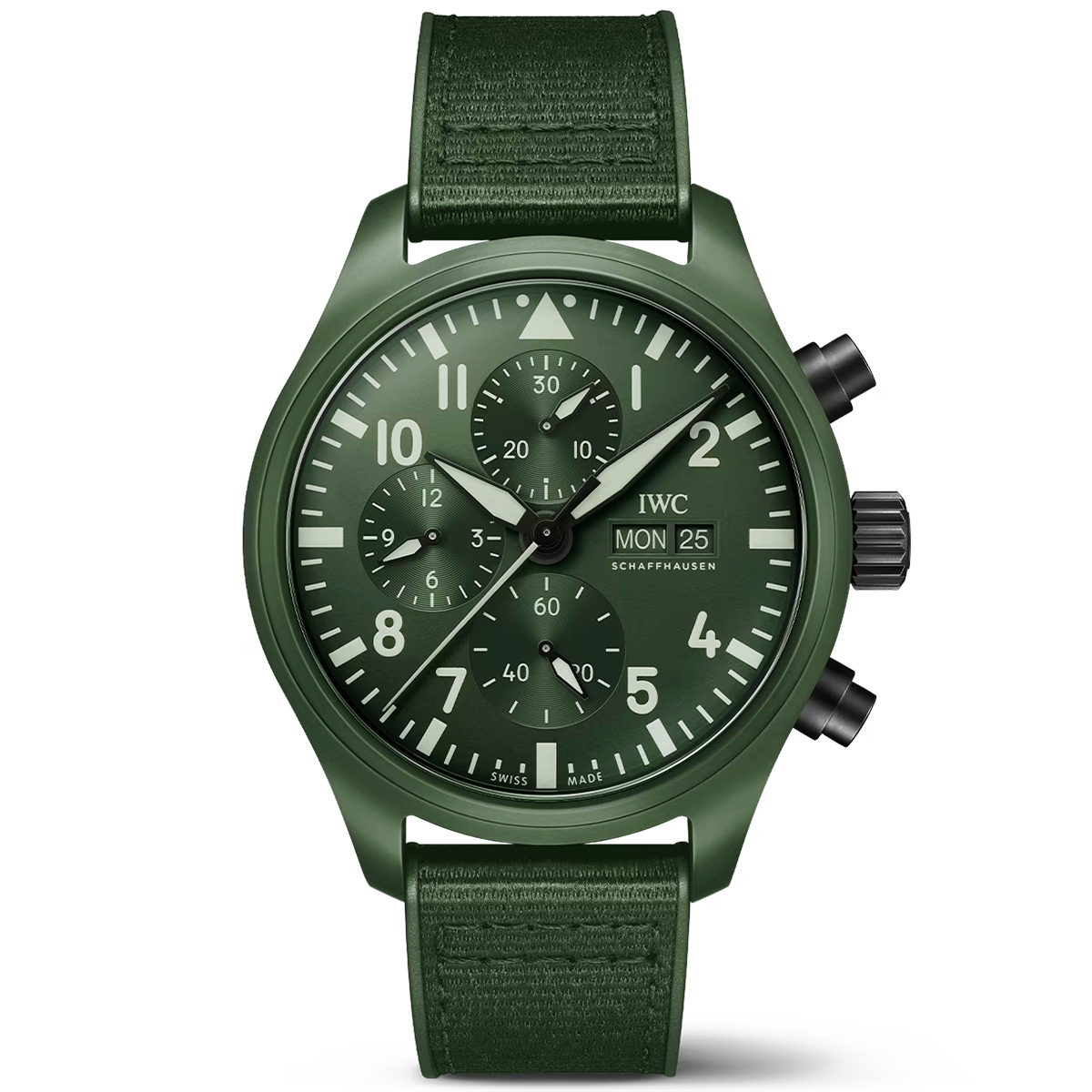 Pilot’s Top Gun ‘Woodland’ 44.5mm Green Ceramic Chronograph Watch