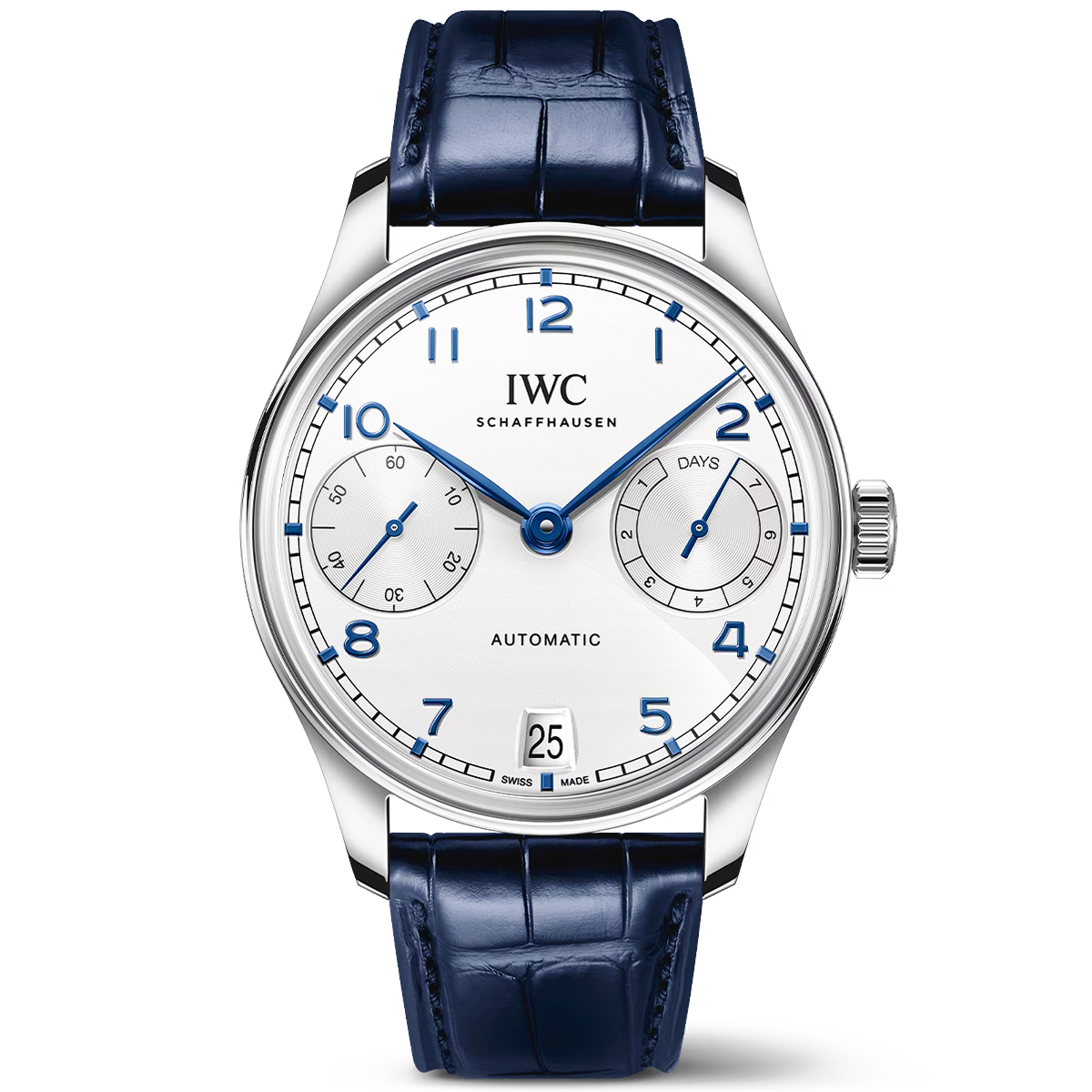 Portugieser ‘Silver Moon’ 42mm Men’s Automatic Strap Watch