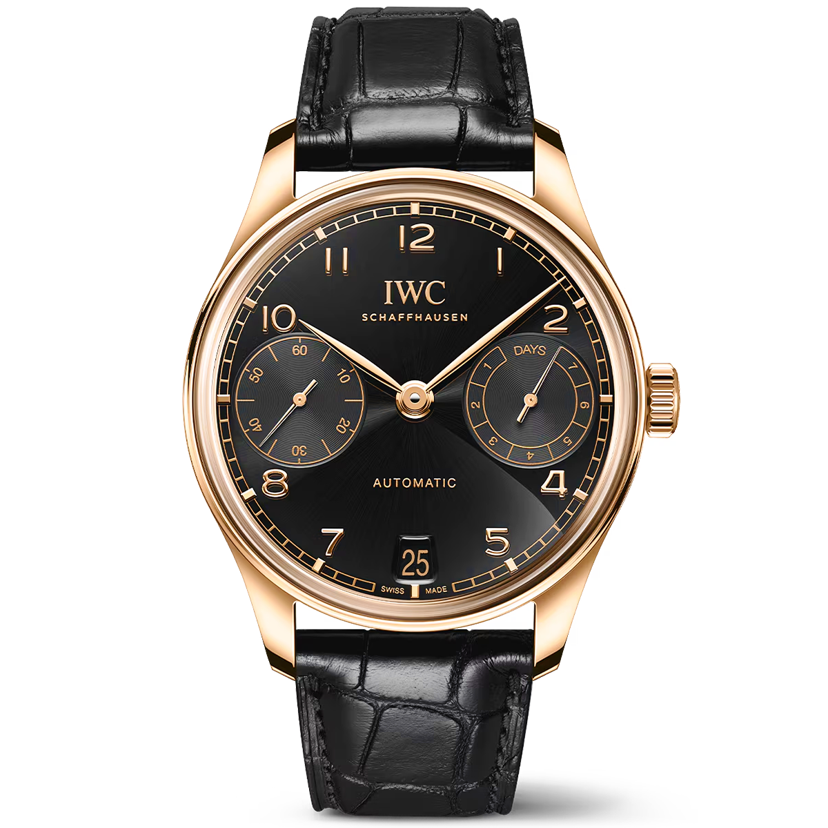 Portugieser ‘Obsidian’ 42mm 18ct Yellow Gold Strap Watch