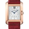 Cartier Tank Anglaise Watch – 34.7 mm Pink Gold Case – Diamond Dial – Bordeaux Alligator Strap – WJTA0009