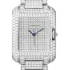 Cartier Tank Anglaise Watch – Medium White Gold Diamond Case – Diamond Paved White Gold Dial – Diamond Bracelet – HPI00561