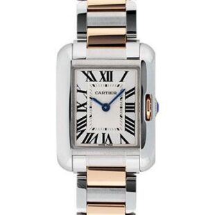 Cartier Tank Anglaise Watch – Small Steel And Pink Gold Case – W5310036