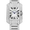 Cartier Tank Anglaise Watch – Small White Gold Diamond Case – Diamond Bracelet – HPI00559