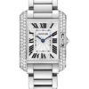 Cartier Tank Anglaise Watch – Small White Gold Diamond Case – WT100008