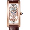 Cartier Tank Cintree Skeleton Watch – Pink Gold Case – Skeleton Dial – Brown Alligator Strap – WHTA0008