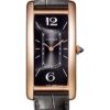 Cartier Tank Cintree Watch – 46.3 mm Pink Gold Case – Black Dial – Dark Gray Alligator Strap – WGTA0025