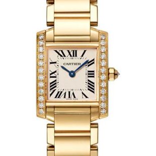 Cartier Tank Francaise Watch – 25 mm Yellow Gold Diamond Case – WJTA0024