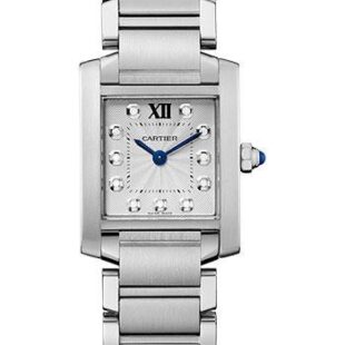 Cartier Tank Francaise Watch – 25.35 mm Steel Case – Diamond Dial – WE110006