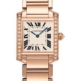 Cartier Tank Francaise Watch – 30 mm Pink Gold Diamond Case – WJTA0023