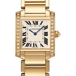Cartier Tank Francaise Watch – 30 mm Yellow Gold Diamond Case – WJTA0025