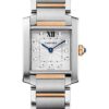 Cartier Tank Francaise Watch – 30.4 mm Pink Gold Case – Diamond Dial – Steel Bracelet – WE110005