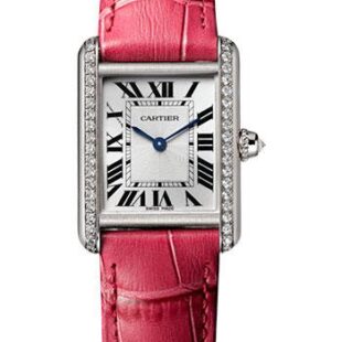 Cartier Tank Louis Cartier Watch – 29.55 mm White Gold Case – Pink Fuschia Alligator Strap – WJTA0011