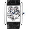 Cartier Tank Louis Cartier Watch – 30 mm White Gold Case – Pink Gold Case Bezel – Skeleton Dial – Black Alligator Strap – W5310012