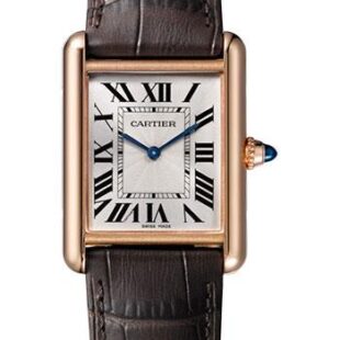 Cartier Tank Louis Cartier Watch – 33.7 mm Pink Gold Case – Brown Alligator Strap – WGTA0011