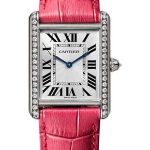 Cartier Tank Louis Cartier Watch – 33.7 mm White Gold Case – Pink Fuschia Alligator Strap – WJTA0015