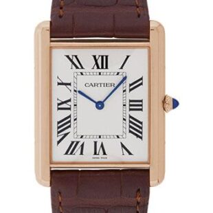 Cartier Tank Louis Cartier Watch – Extra large Pink Gold Case – Brown Alligator Strap – W1560017