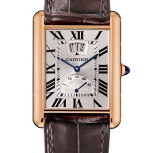 Cartier Tank Louis Cartier Watch – Extra large Pink Gold Case – Silver Dial – Brown Leather Strap – W1560003