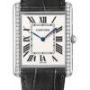 Cartier Tank Louis Cartier Watch – Extra large White Gold Diamond Case – Black Alligator Strap – WT200006