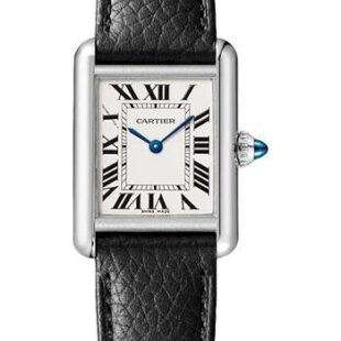 Cartier Tank Must Watch – 29.5 mm x 22 mm Steel Case – Silvered Dial – Interchangeable Black Grained Calfskin Strap – WSTA0042