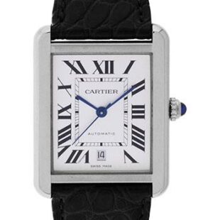 Cartier Tank Solo Extra Large Model Watch – 31 x 40.85 mm Steel Case – Black Alligator Strap – W5200027