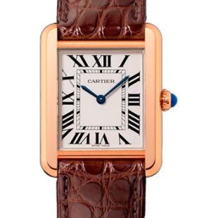 Cartier Tank Solo Watch – 31 mm Pink Gold Case – Brown Alligator Strap – W5200024