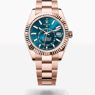 Rolex Sky-Dweller Everose Gold Blue-Green Turquoise Men’s Watch