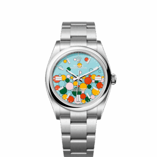 Rolex Oyster Perpetual 36, Oystersteel, 36mm, Turquoise Celebration Motif Dial, Ref# 126000-0009