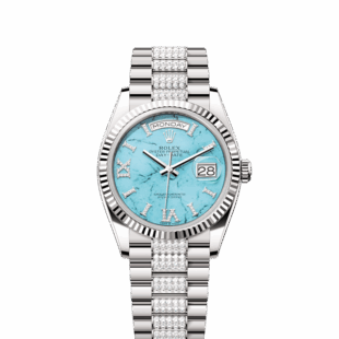 Rolex Day-Date 36, 18k White Gold with Diamond-set, 36mm, Ref# 128239-0045