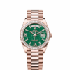 Rolex Day-Date 36, 18k Everose Gold with Diamond-set, 36mm, Ref# 128345rbr-0068