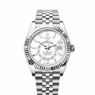 Rolex Sky-Dweller, 42mm, Oystersteel and 18k White Gold, White, Jubilee, Ref# 336934-0004