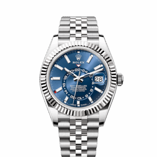 Rolex Sky-Dweller, 42mm, Oystersteel and 18k White Gold, Blue, Jubilee, Ref# 336934-0006